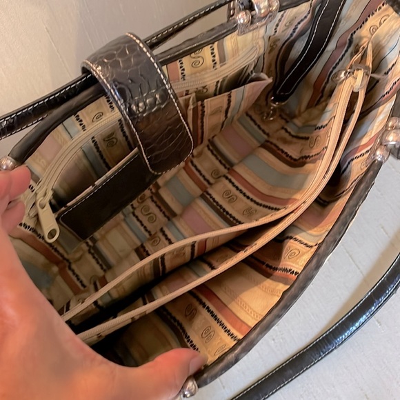 Brighton Straw With Leather Trim Shoulder/Tote Bag - Picture 5 of 13